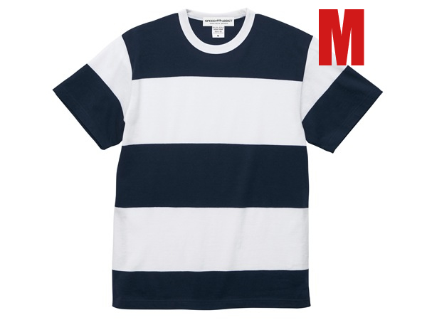 SUPER BOLD BORDER T-shirt NAVY × WHITE M/スーパーボールドボーダーtシャツネイビーホワイトしまワイドボーダー柄ラガーシャツラグビー_画像1