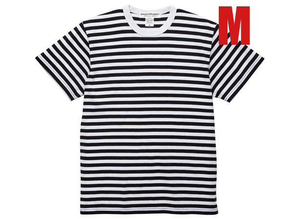 BORDER T-shirt BLACK × WHITE M/ボーダーtシャツ黒白マリンボーダーマリンスタイルフレンチカジュアルキレカジ細ボーダーしまシマ縞柄_画像1