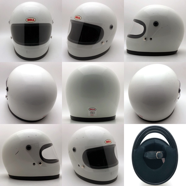 送料無料 BHVシールド付 BELL STAR II WHITE 57cm ビンテージ