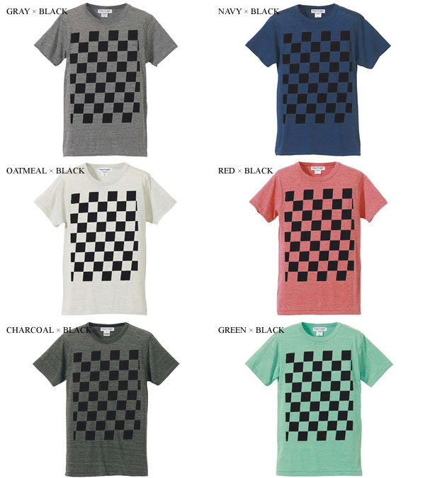 5°CHECKER 染込プリント Tシャツ NAVY×BLACK S/モーターサイクルバイク乗りオールドスクールお洒落オシャレツーリングドライブスクーター_画像2