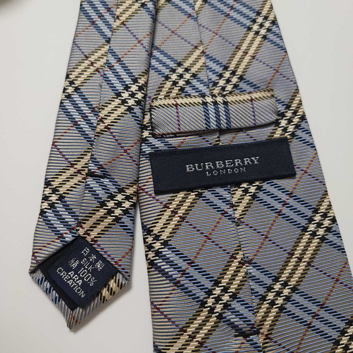 BURBERRY バーバリー ネクタイ ハイブランド チェック 青系など 2404-