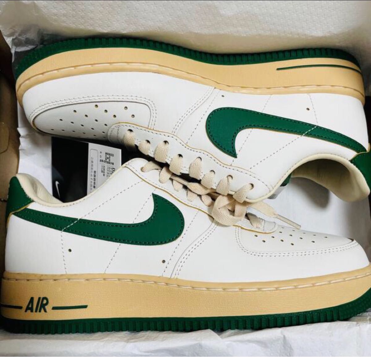 26.5cm NIKE W AIR FORCE 1 '07 LV8 ナイキ ウィメンズ エアフォース1 モスリン ゴージグリーン