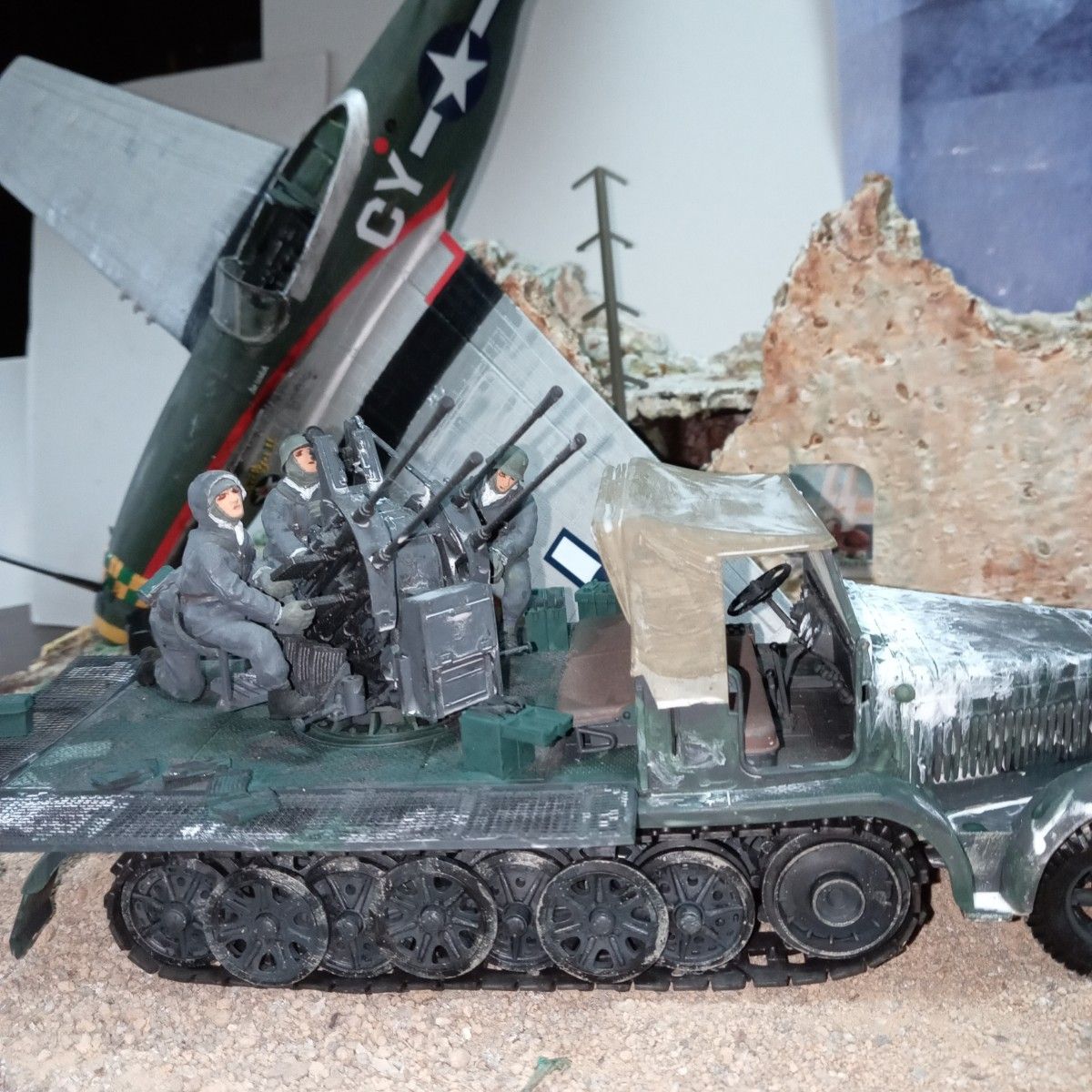 ドイツ対空自走砲 ムスタング タミヤ・童友社 ジオラマ用 1/35-
