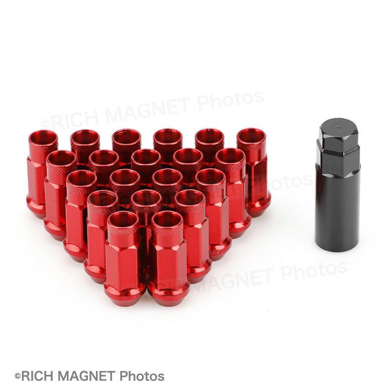  wheel nut P1.5 red red M12 48mm penetrate steel racing nut 20 piece 17HEX Toyota Mazda ho n Dine voice correspondence 