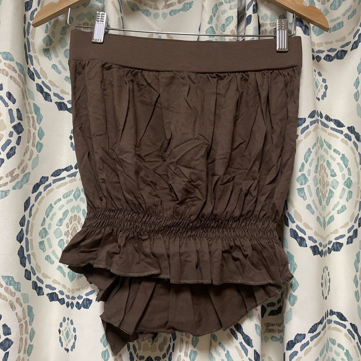  new goods &byP&D car - ring frill bare top camisole Brown 38 tea color 