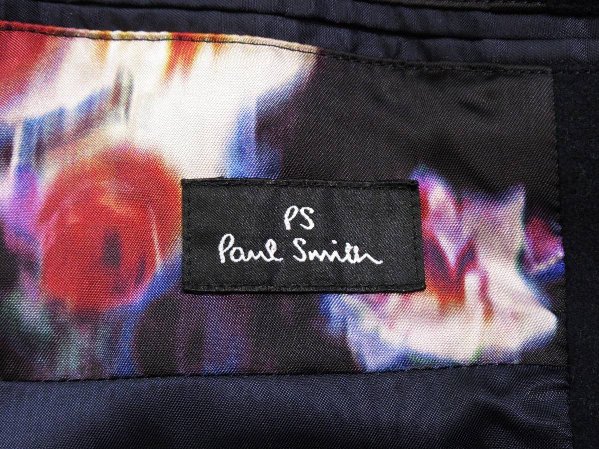 Paul Smith ポールスミス 上質 カシミヤブレンド 花柄裏地 比翼仕立て トレンチコート M _画像8