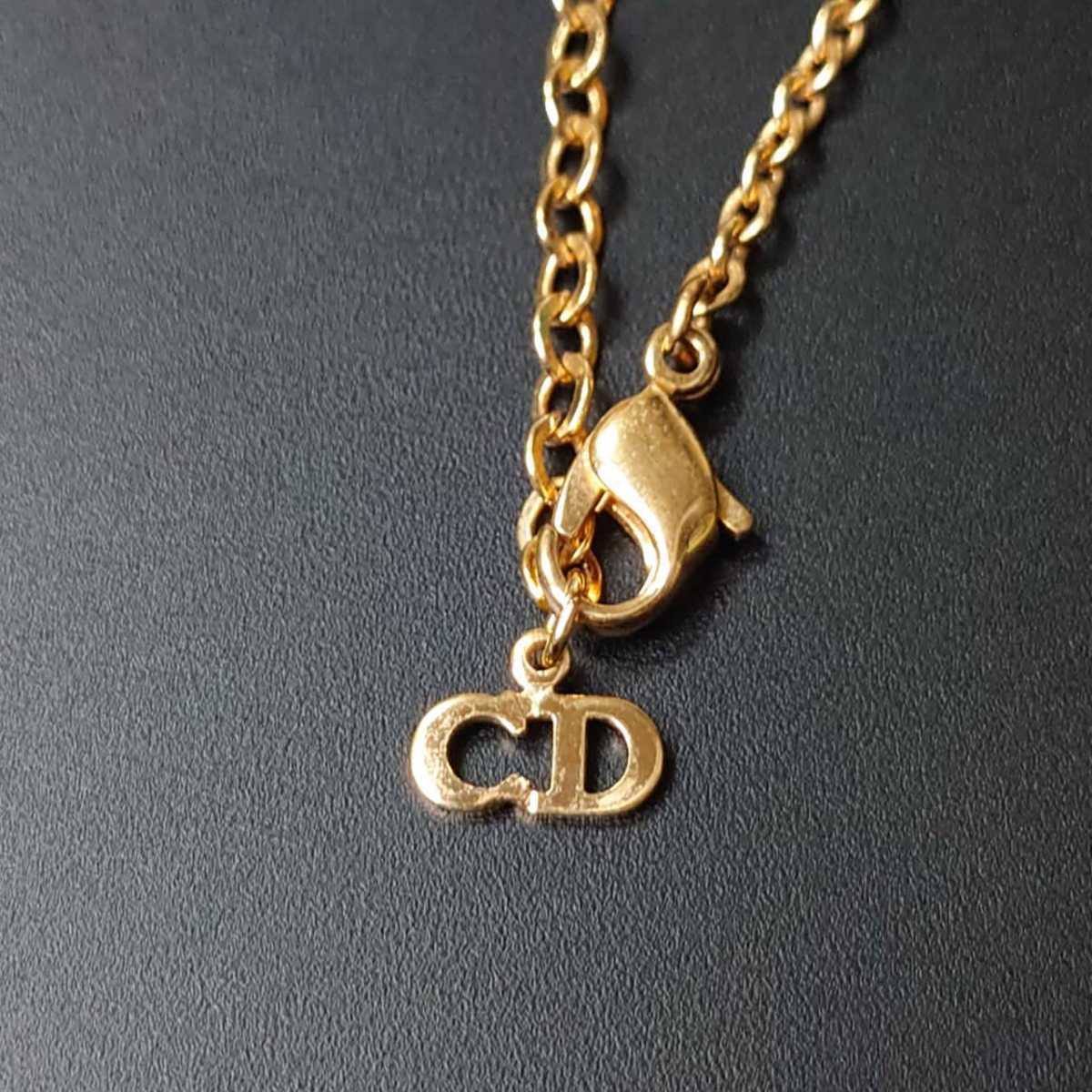 1円 極 Christian Dior クリスチャンディオール ネックレス CDロゴ 