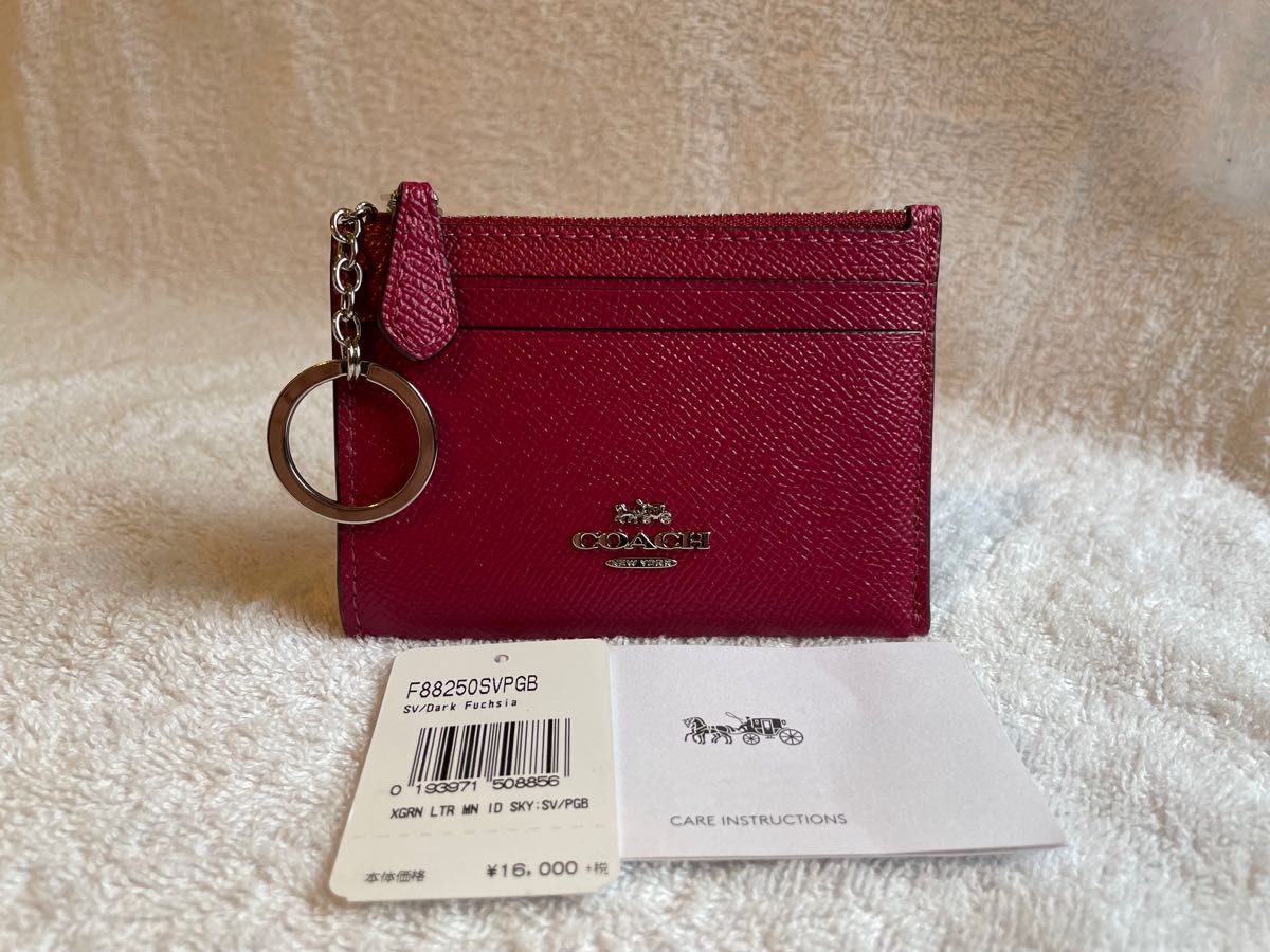 Coach コーチ 小銭入れ コインケース レッド レザー|PayPayフリマ