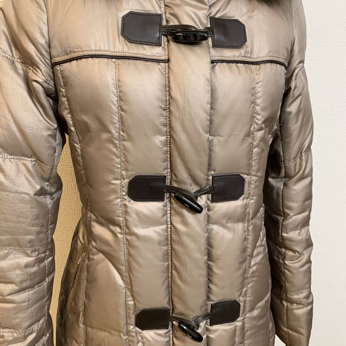 23区 ラクーンファー付き ダウン 95% ロング ダウン ダッフルコート 40-