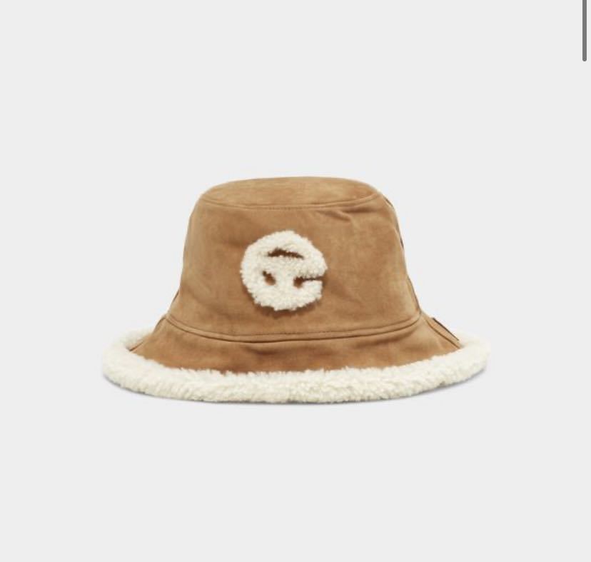 【極美品】UGG X TELFAR Bucket Hat オールジェンダー アグ テルファー 男女兼用 シープスキン ボア バケットハット キャメル