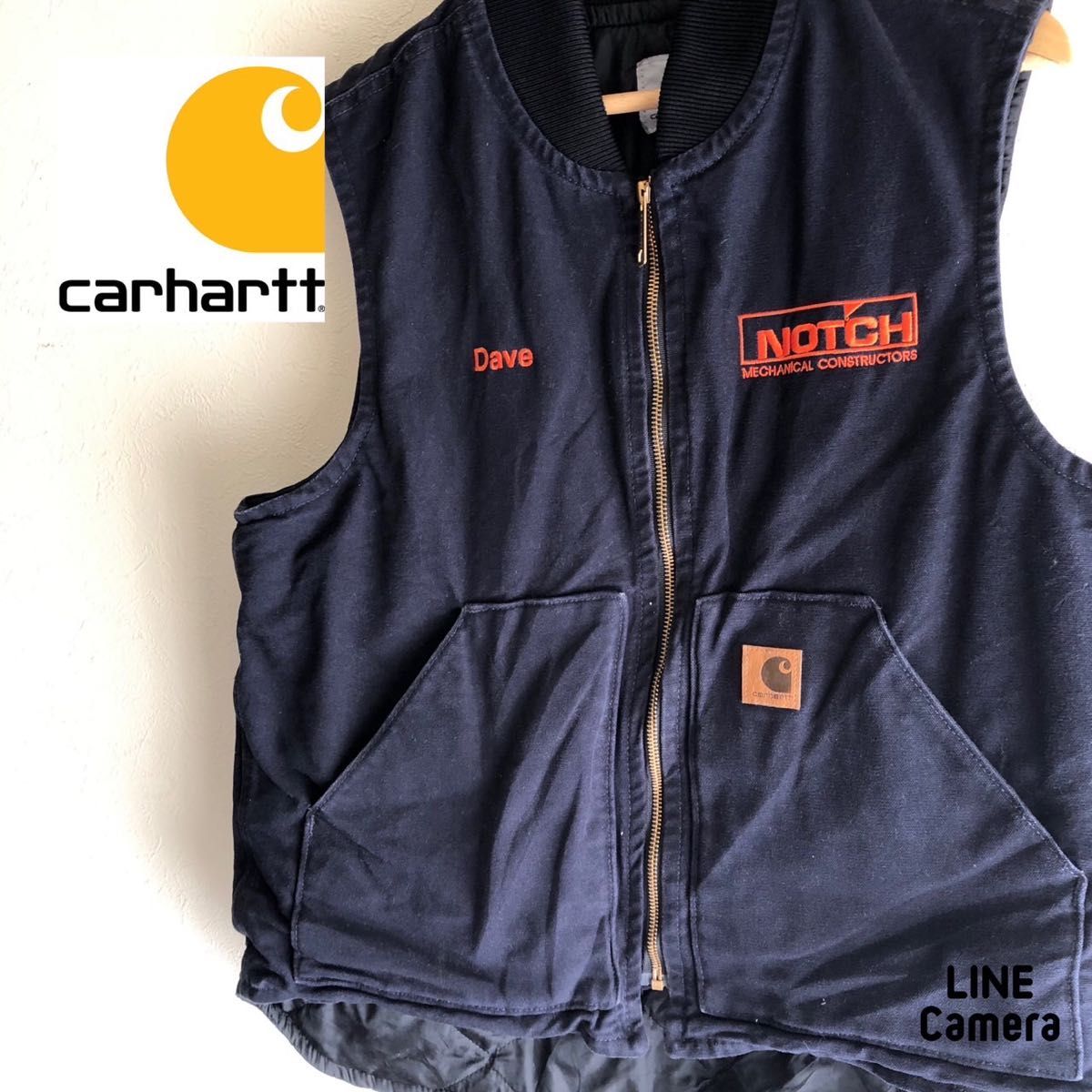 carhartt カーハート ダックベスト ワークベスト 企業刺繍 ストリートファッション