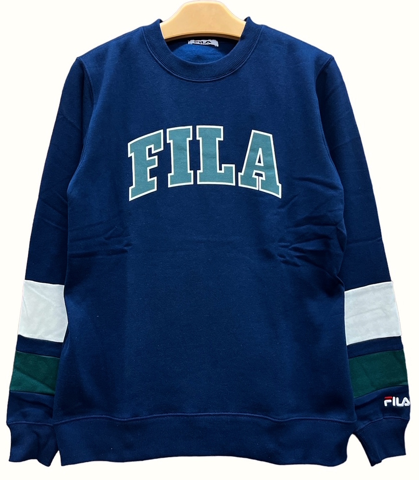 ■即決★Lサイズ★新品タグ付 FILA フィラ★メンズ 紳士用★ビッグロゴマーク UVカット あったか 裏起毛トレーナー/ko21★￥3190の画像1