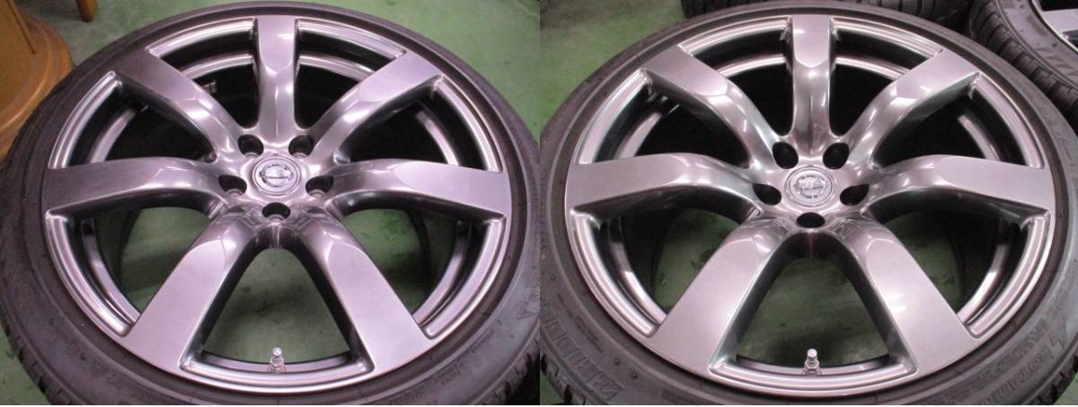 鍛造!RAYS製 日産 R35 GT-R純正 20×9.5J +45/10.5J +25&255/40R20 285/35R18 ブリヂストン RFT ランフラット スタッドレスセット_画像2
