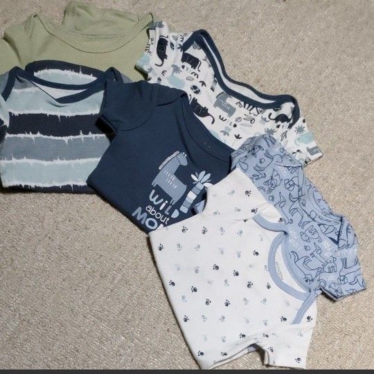 【6点セット】3m-9m 海外ブランド ロンパースセット 半袖 KYLE&DEENA chickpea 肌着