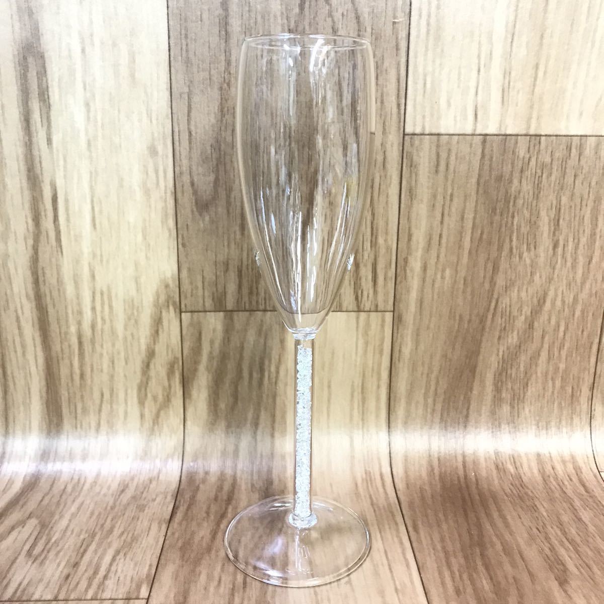 ●送料無料/未使用品/Francfranc ECLAT フランフラン エクラ ペア シャンパングラス 2P セット/ペアグラス グラスワイングラス グラスの画像3