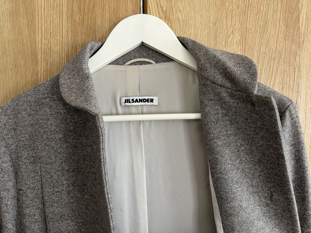 ジルサンダー JIL SANDER ロングコート グレー 38