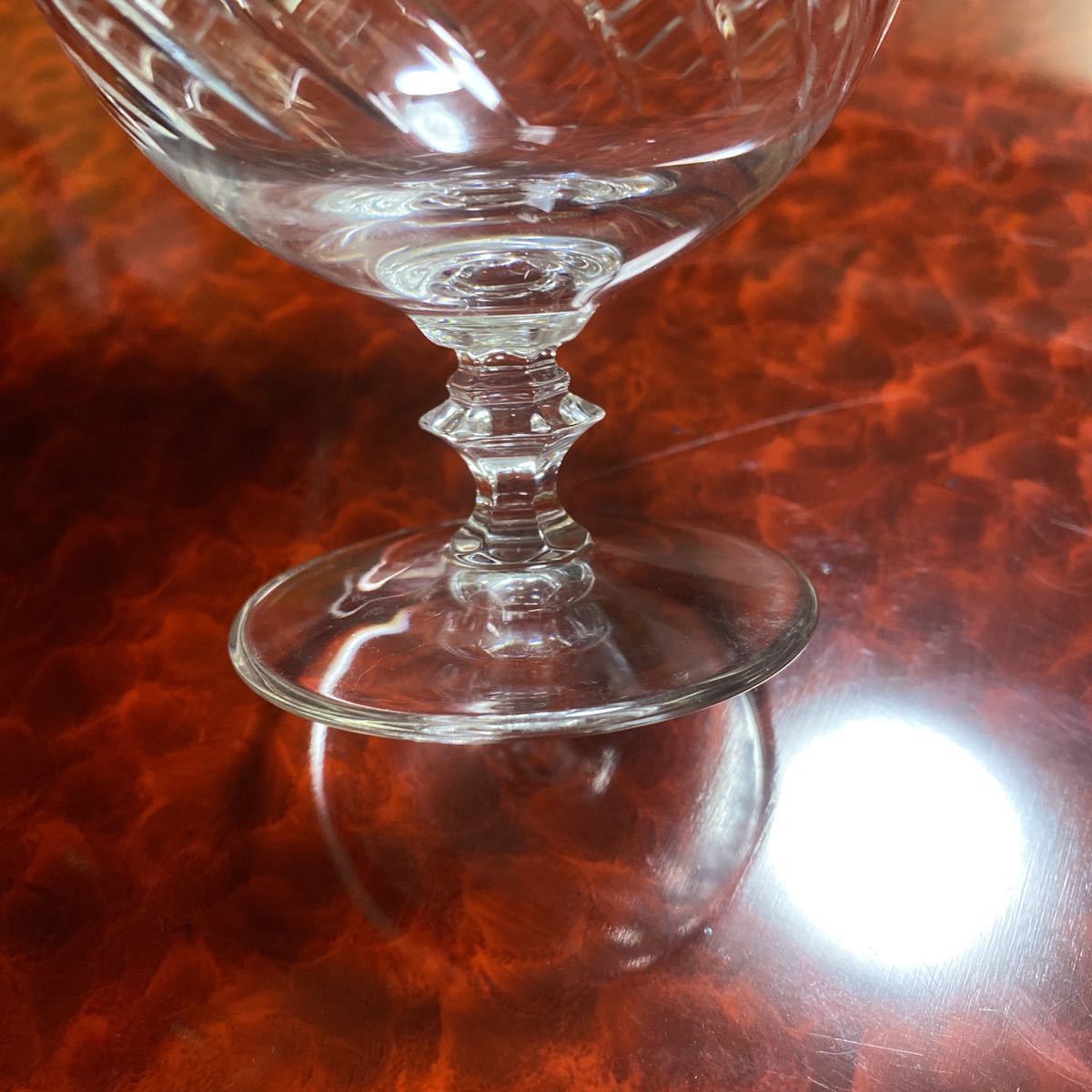ブランデーグラス 6個セット ワイングラス ゴブレット 美品 カットグラスの画像5