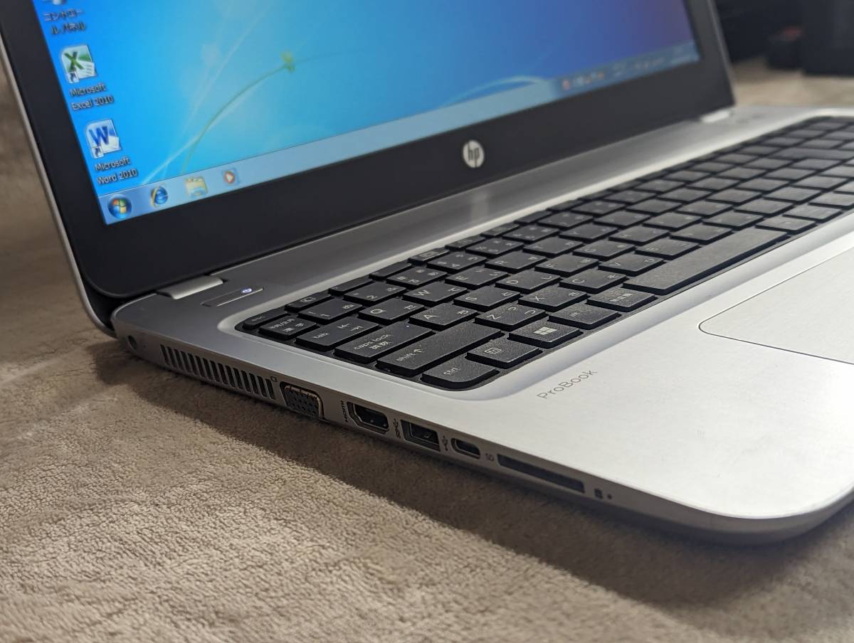 HP ProBook 455 G4ノートパソコン WIN7 A9/4G/320G すぐ使える バッテリ駆動可能(残3時間表示)　初心者おすすめ_画像3