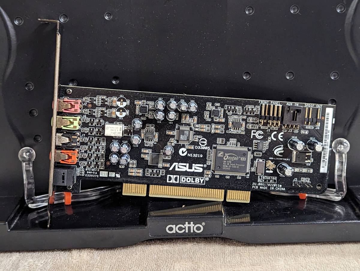 【送料無料　動作確認済み】 ASUS 手軽に高音質を楽しめる5.1ch対応ハイコストパフォーマンスサウンドカード XONAR DG_画像1