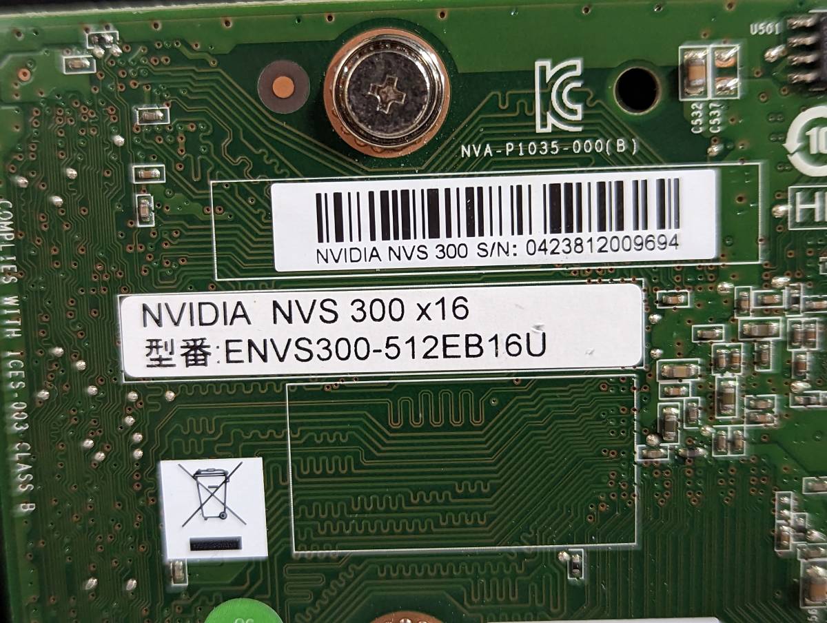 【送料無料　動作確認】 NVIDIA NVS300×16 ENVS300-512EB16U DDR3/512M _画像3