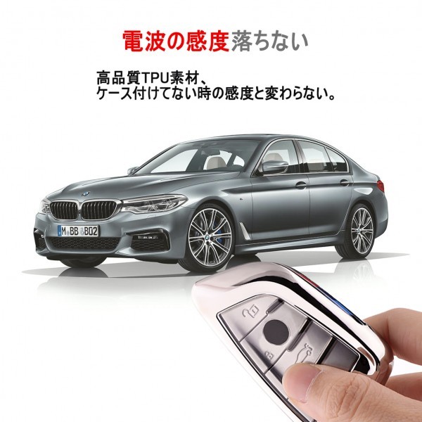 BMW スマート キーケース BMW 1 2 5 7 8 シリーズ X1 X3 X5 X6 Z4 M8 スープラ 専用 カバー スマートキー カバー (ダークパープル)_画像3