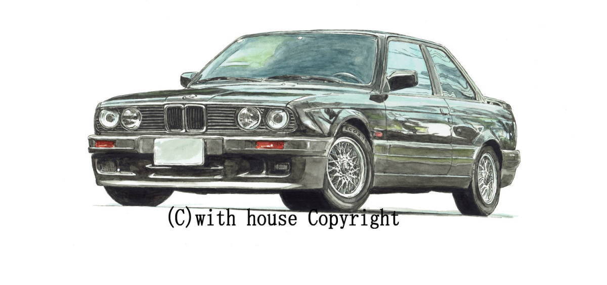 GC-1455 BMW 3.0csi/ALPINA C2・GC-1456 BMW M325i/ALPINA C2限定版画300部直筆サイン有額装済●作家 平右ヱ門 希望ナンバーをお選び下さい_BMW 325i E30 M.Technic