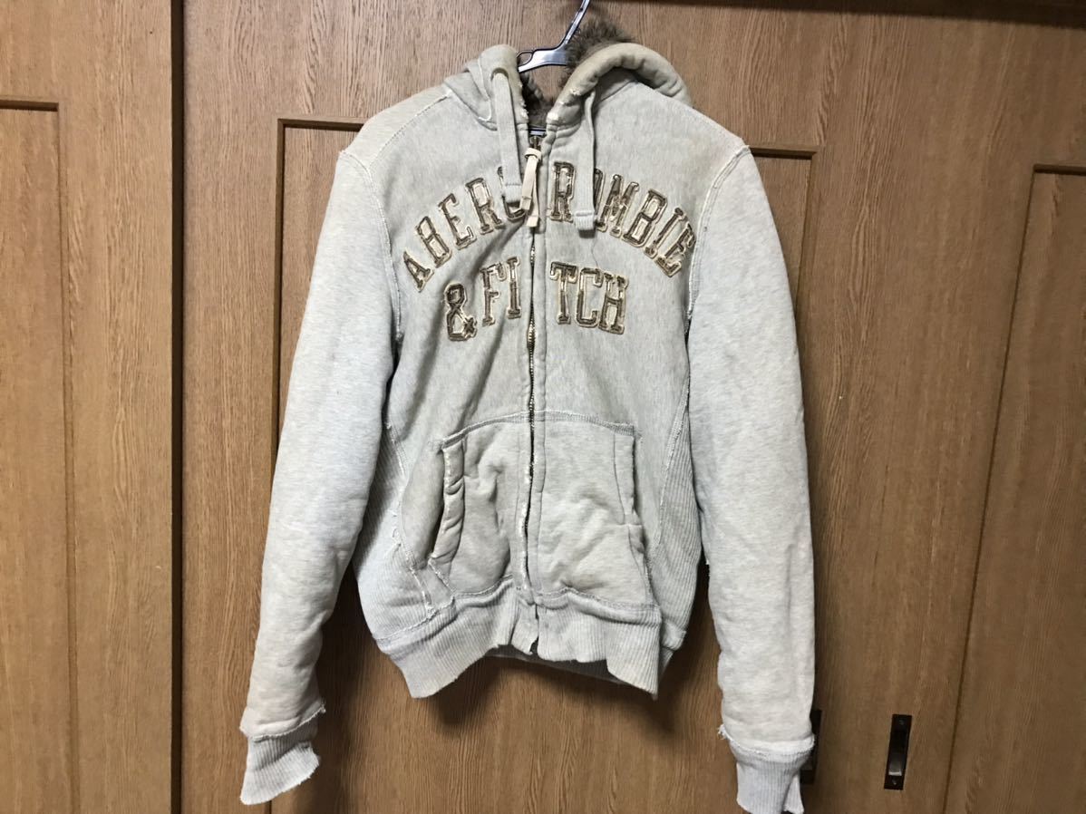 Abercrombie & Fitch WOLF JAW JACKET アバクロンビー&フィッチ メンズ Ｓサイズ ☆肉厚・裏ボア　ダメージ加工_画像1