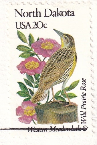 [FDC] North dakota .. wild bird . flower (11)(1982 year )( America ) t3175