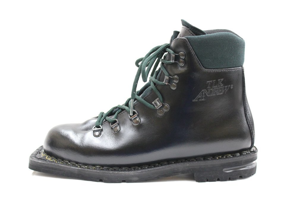 TLK ANDREW 1011 テレマーク スキー ブーツ 革靴 ブラック UK 8.5（ 約 27.0 cm ）Vibram ビブラムソール イタリア製 USED品の画像2