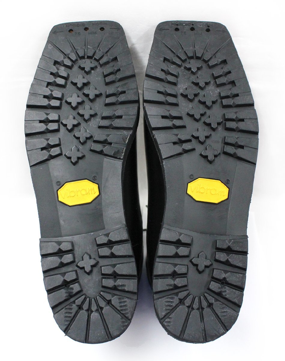 TLK ANDREW 1011 テレマーク スキー ブーツ 革靴 ブラック UK 8.5（ 約 27.0 cm ）Vibram ビブラムソール イタリア製 USED品の画像9