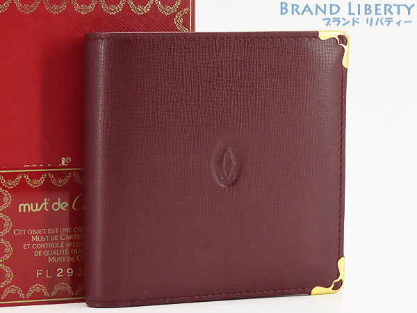 超美品 カルティエ マストドゥカルティエ 二つ折り財布 コンパクト財布