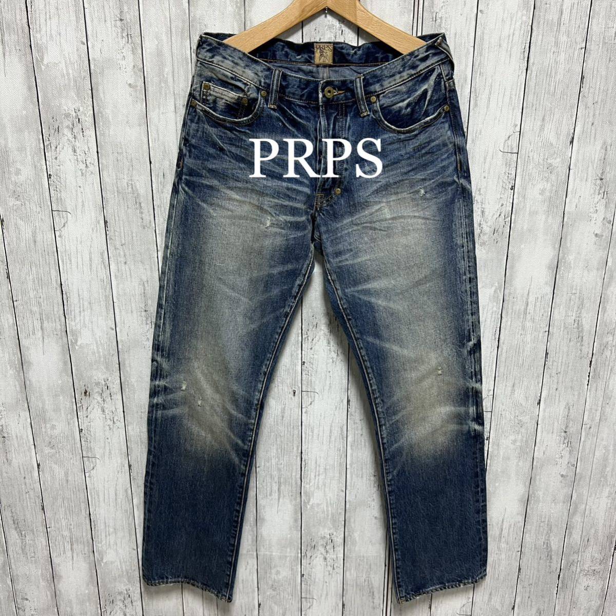 ヤフオク! - PRPS ダメージ、ユーズド加工デニム!ヒゲ、ハチノス!