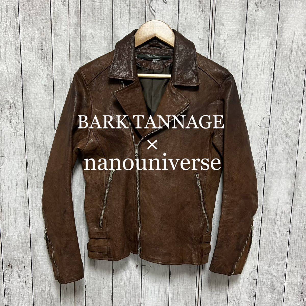 nano universes× BARK TANNAGE 山羊革ライダース！_画像1