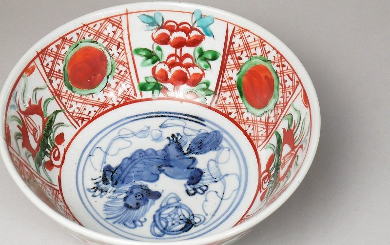 高速配送 須田菁華作 天啓赤絵写手付菓子鉢 en-dining.co.jp