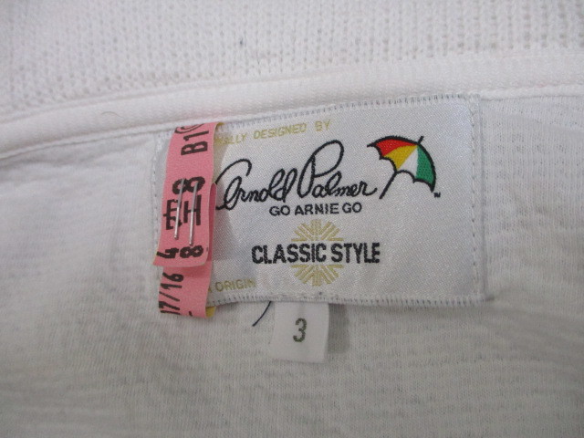 * price cut * Arnold Palmer men's Parker size 3 white double Zip ( stock ) Rena un