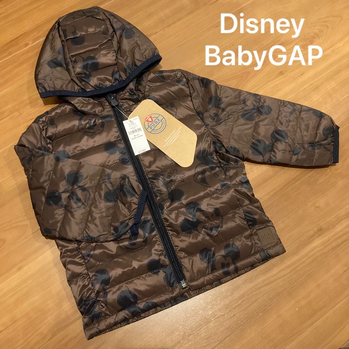 BabyGAP ディズニー ミッキーマウス 軽量パファージャケット ダウン 新品 キッズ 子供服