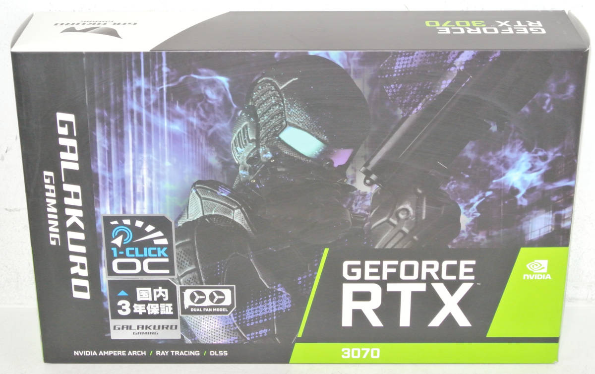 玄人志向(クロウトシコウ) GALAKURO GAMING GG-RTX3070-E8GB/OC/DF2