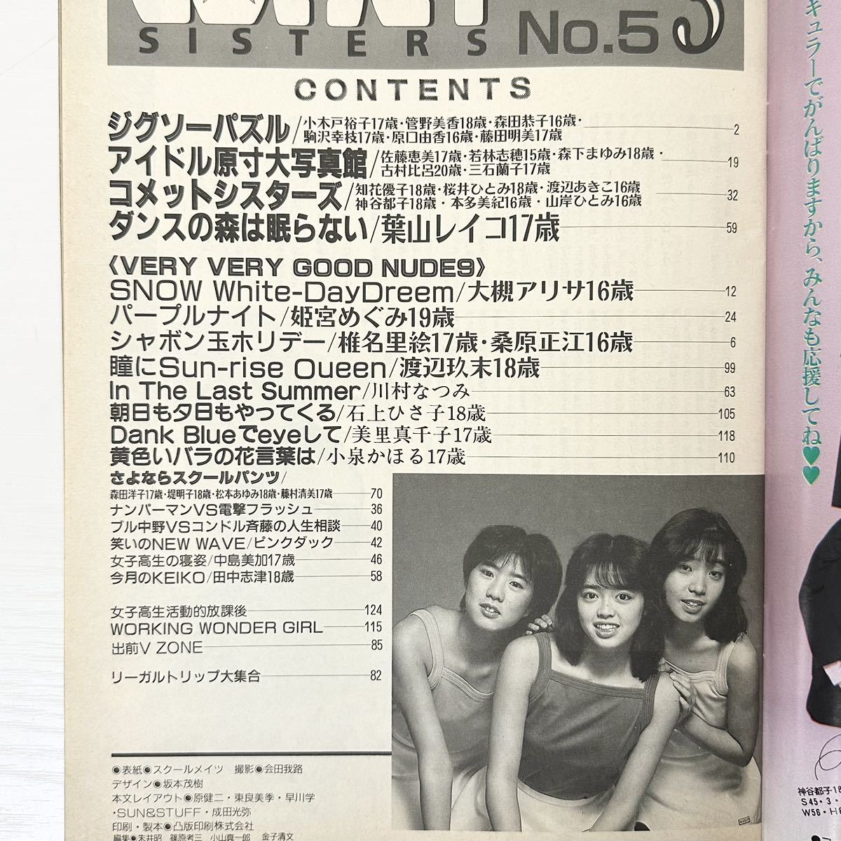 1338 Comet sisters コメットシスターズ 1987年3月号 大槻アリサ 姫宮 