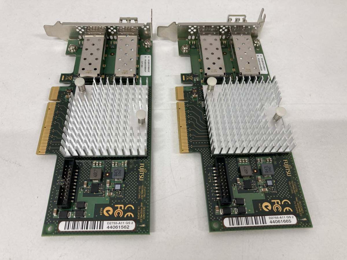 (２個セット)富士通 FUJITSU D2755-A11 2ポートx10Gb PCIe Ethernet Network Adapterの画像3