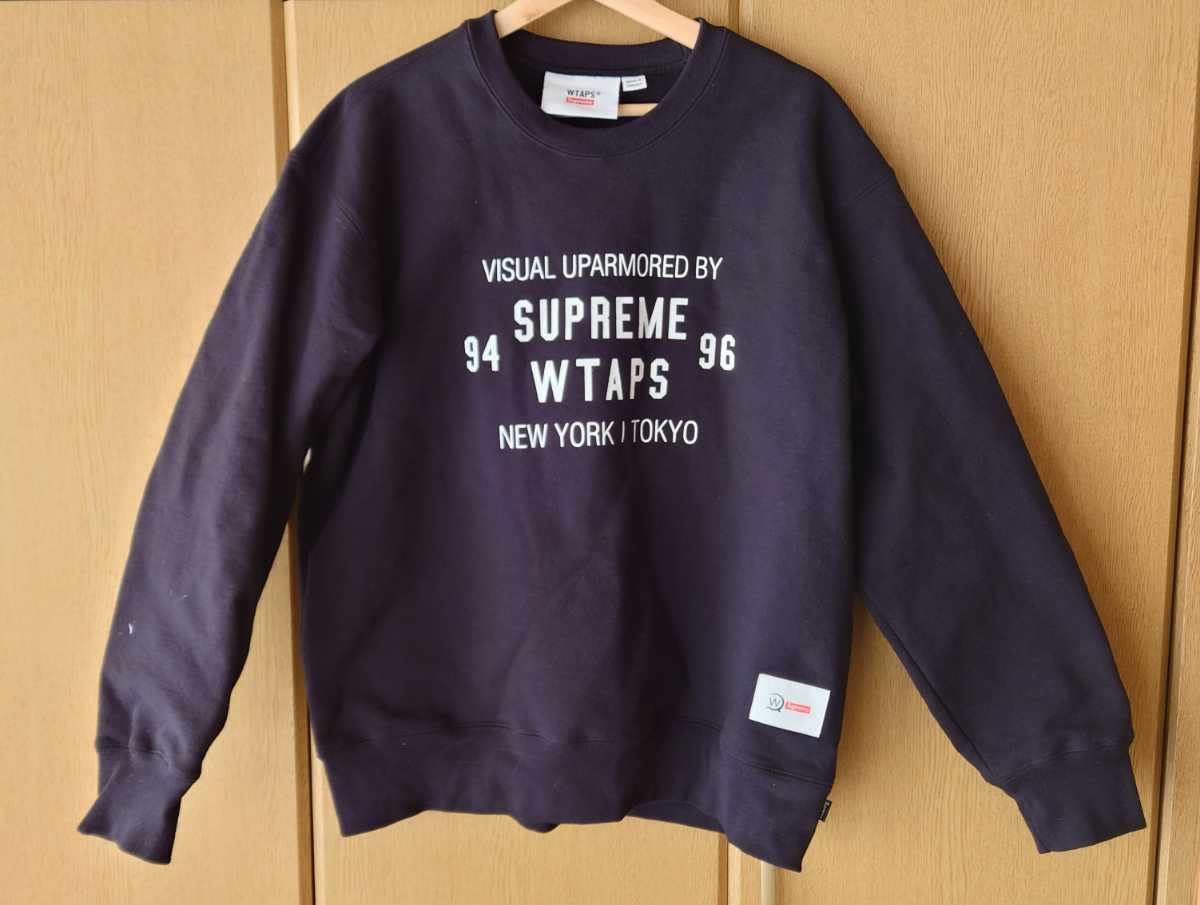 【試着のみ新品同様】SUPREME WTAPS ダブルネーム スウェットMサイズ シュプリーム ダブルタップス トレーナー