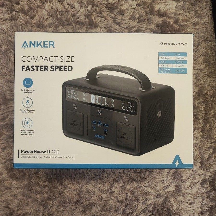 Anker PowerHouse II 400 (ポータブル電源 防災推奨品)|Yahoo!フリマ
