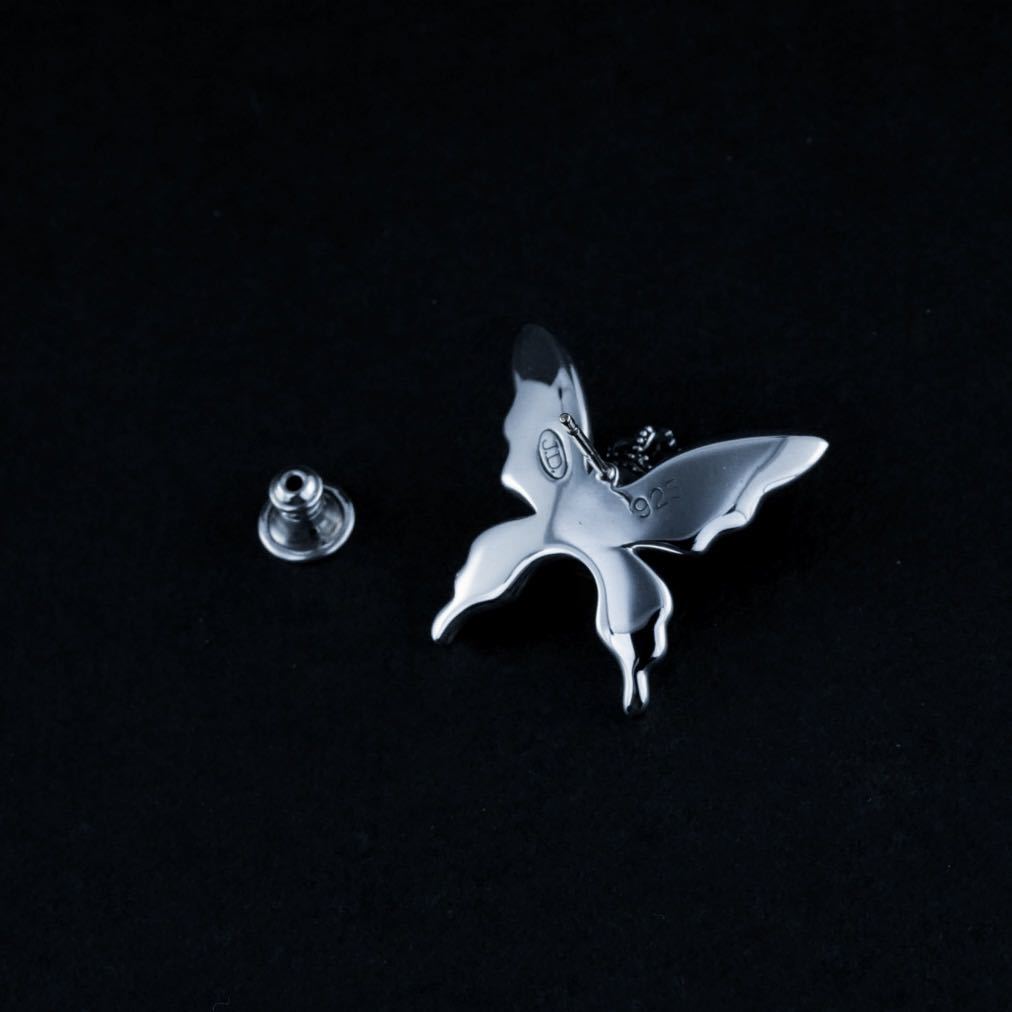 美品!ジャスティンデイビス SEJ217 CROWN JESTER ピアス バタフライ 蝶 スカル クラウン