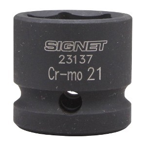 SIGNET シグネット 1/2DR インパクト用ショートソケット 21mm 23137 全長28mm_画像1