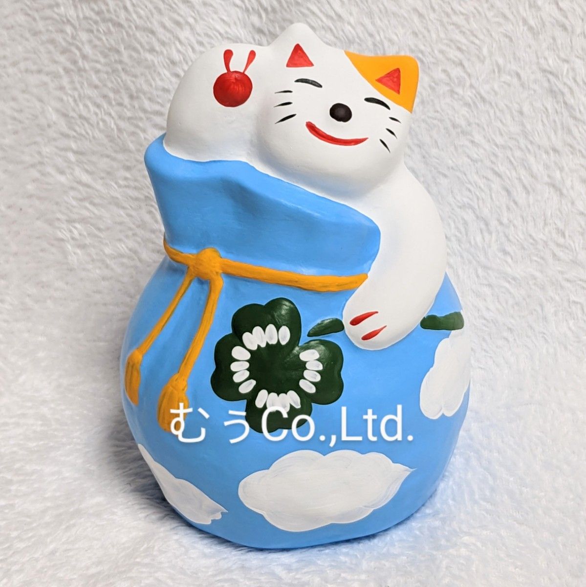 独特な 工房輪葉葉 窯出し 通常 抽選 青いとり猫 招き猫 限定 激レア