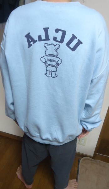 XL/バックプリント/WEB限定/FREAK'S STOREフリークスストア×UCLA/ユーシーエルエー/パーカー/スウェット/ビックシルエット/サックスブルー