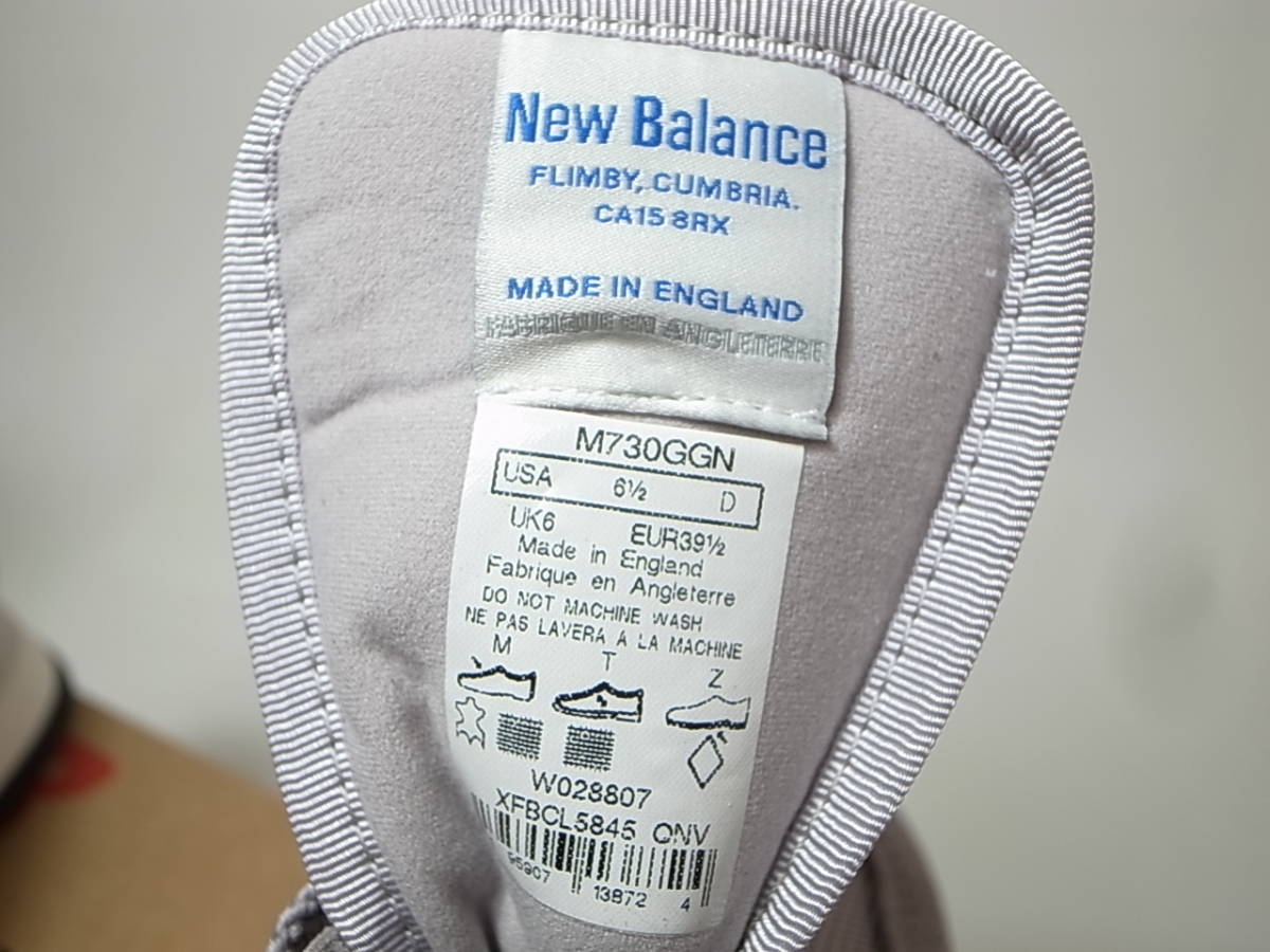 [ free shipping prompt decision ]NEW BALANCE UK made M730GGN 24.5cm US6.5 new goods GRAY NAVY gray x navy ash navy blue Britain f Lynn Be factory 40 anniversary commemoration reissue England made 