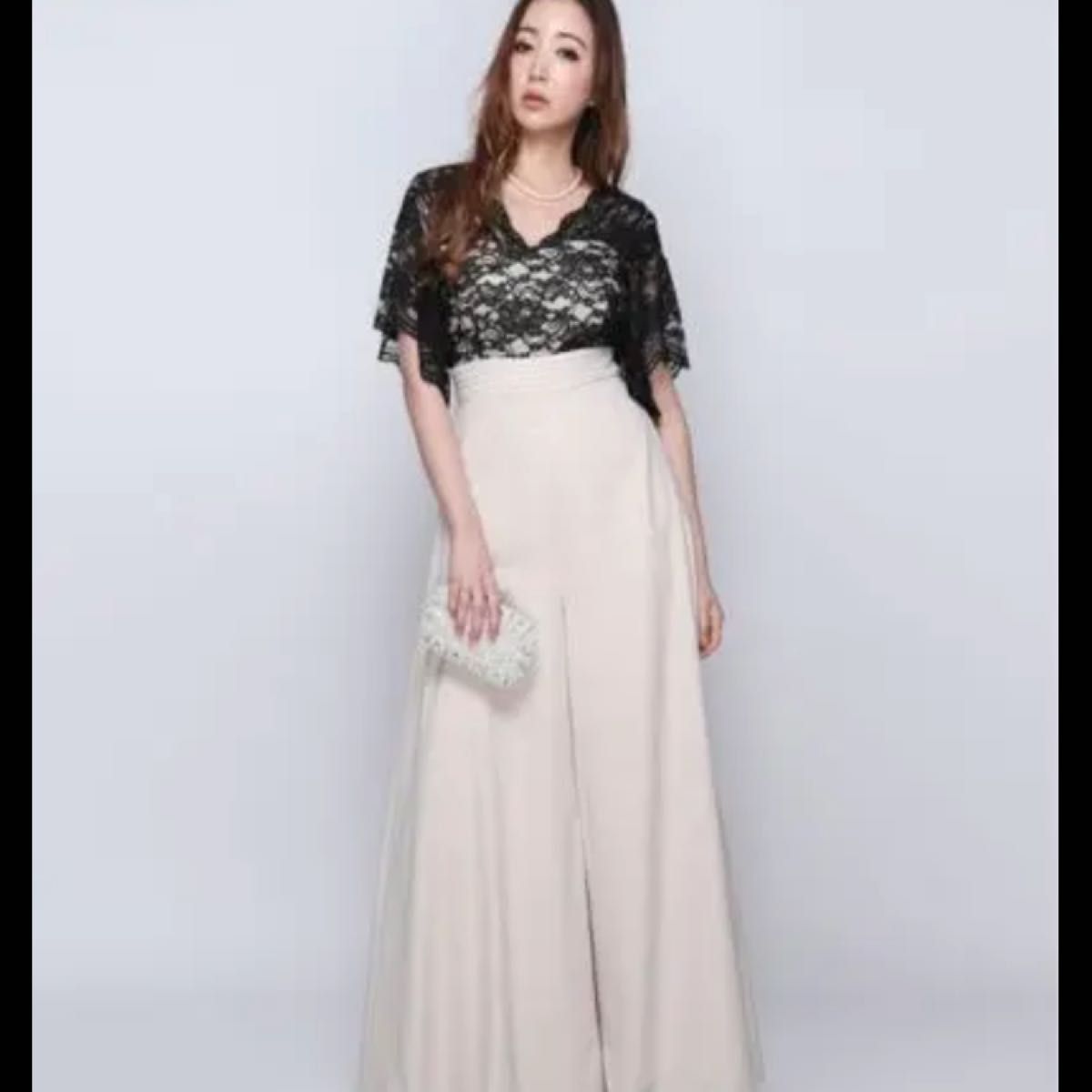 DRESS LAB 新品未使用 レーストップスオールインワンワイドパンツ