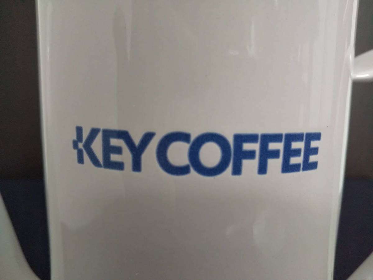 H■KEY COFFEE キーコーヒー ホーロー製 ポット 白 ホワイト コーヒーポット ティーポット やかん 昭和レトロ ほうろう 琺瑯の画像3