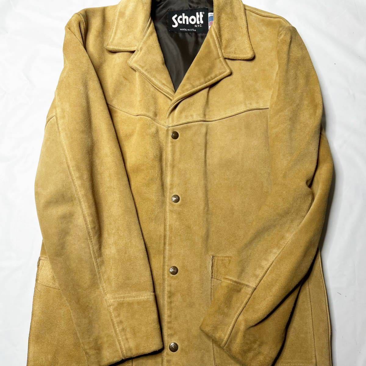 即決 Schott 38着用感 L位 米国製 レザージャケット ショット 牛革