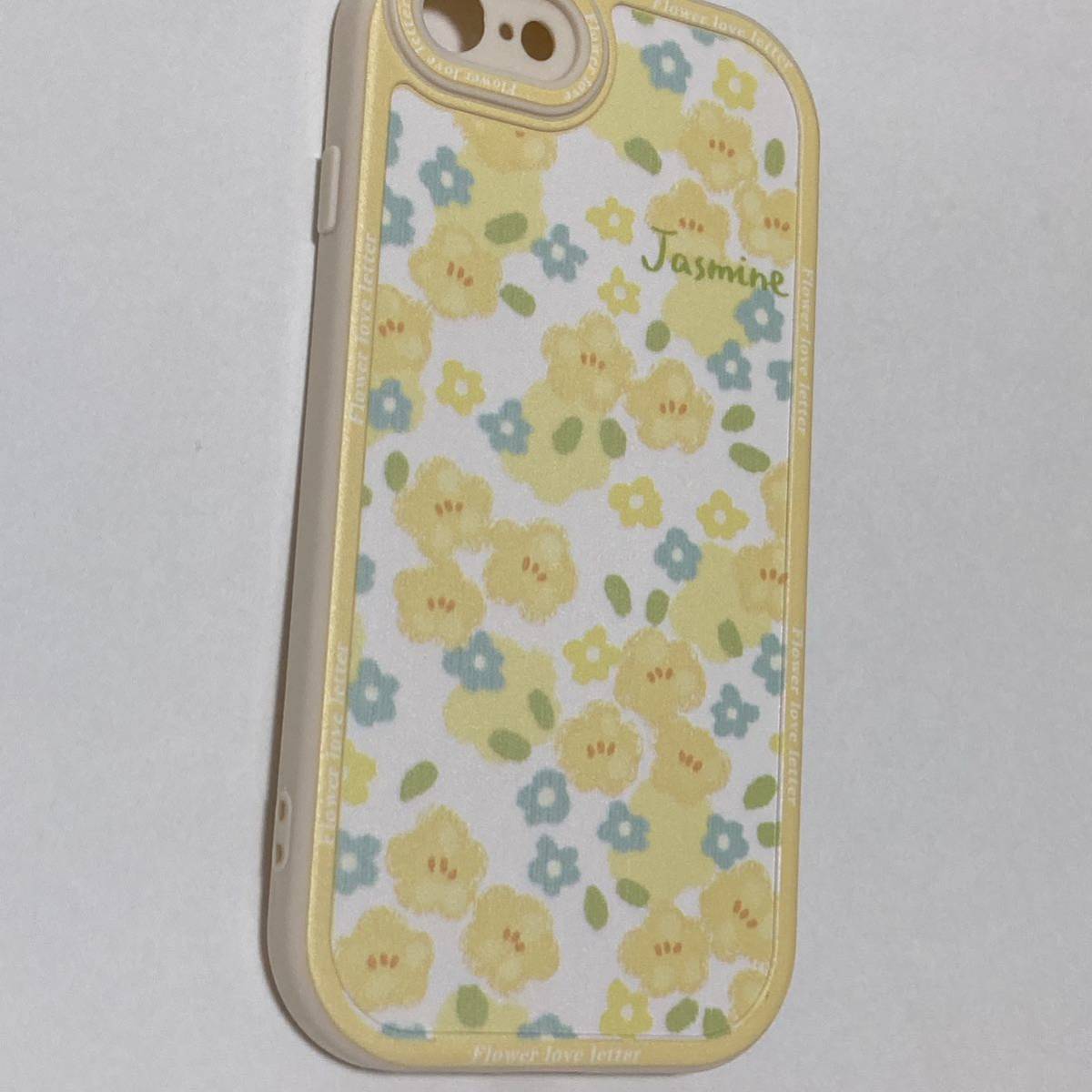 新品　優しい黄色の花柄のiPhoneSEケース iPhoneケース 7/8/SE2.3用 自然　植物　華やか　花　綺麗　自然　パステル　ソフトケース_画像4